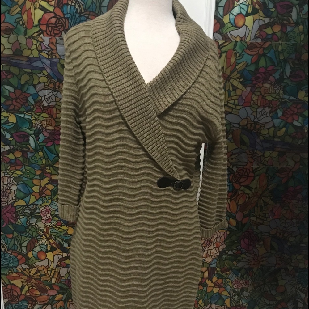 Calvin Klein sweater dress size large Olive color